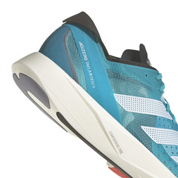 adidas adizero Takumi Sen 9 - FTW White/Core Black/Lucid Cyan