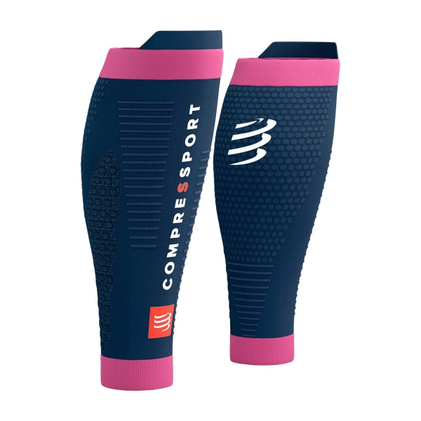 Compression Calf Sleeve Compressport Compressport R2V3 Compression Calf Sleeves  Mood Indigo/Magenta  Mood Indigo/Magenta 