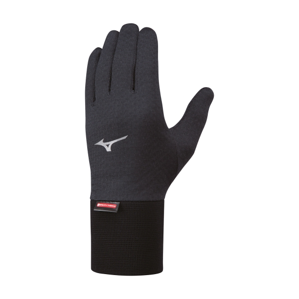 Running gloves Mizuno Breath Thermo Light Weight  Gloves  Black 73BK052C09