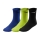 Mizuno Logo x 3 Socks - Black/Evening Primrose/Surf The Web