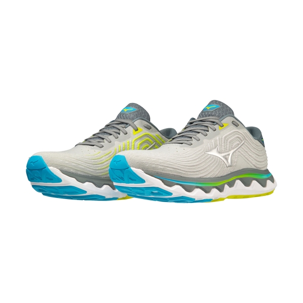 Mizuno Wave Horizon 6 - Pearl Blue/Silver/Bolt 2 Neon