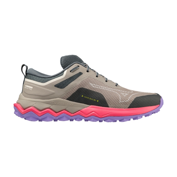 Scarpe Trail Running Donna Mizuno Wave Ibuki 4  Ghost Gray/High Vis Pink/Purple Punch J1GK227322