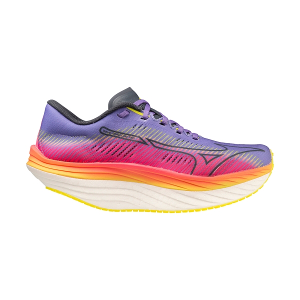 Zapatillas Running Performance Mujer Mizuno Wave Rebellion Pro  High Vis Pink/Ombre Blue/Purple Punch J1GD231771