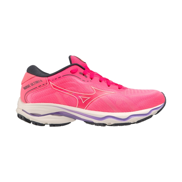 Women's Neutral Running Shoes Mizuno Wave Ultima 14  High Vis Pink/Snow White/Purple Punch J1GD231871
