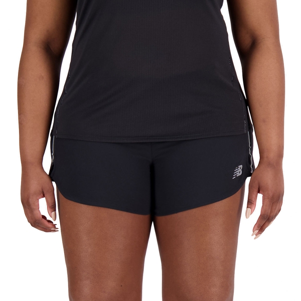 Women's Running Shorts New Balance New Balance Impact 3in Shorts  Black  Black 