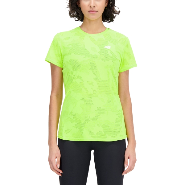 Women's Running T-Shirts New Balance Q Speed Jacquard TShirt  Thirty Watt WT33281THW