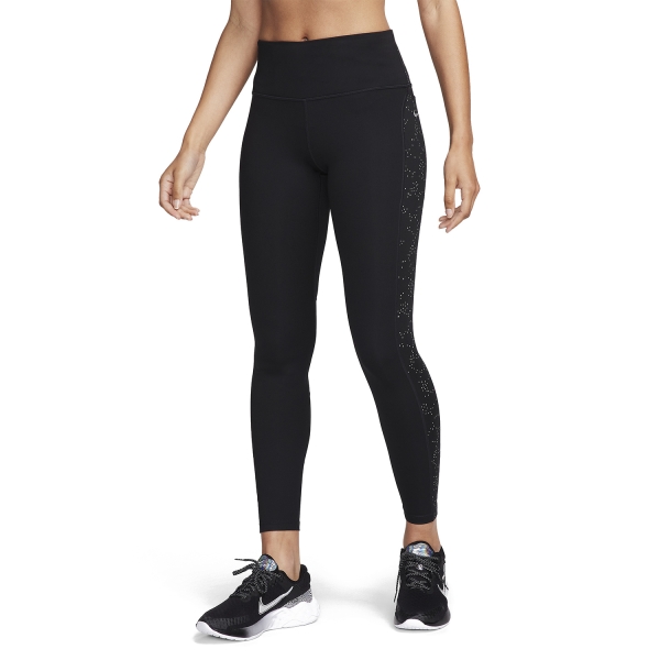 Women's Running Tights Nike Nike DriFIT  Fast 7/8 Tights  Black/Reflective Silver  Black/Reflective Silver 