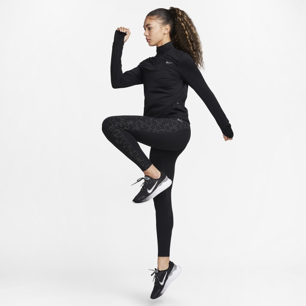 Nike Fast Swoosh 7/8 Women's Running Tights - Black/Cool Grey