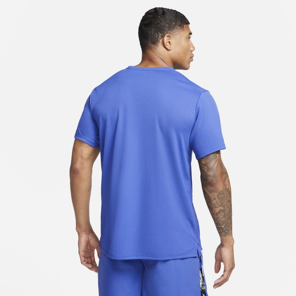 Nike Dri-FIT UV Miler Studio 72 Camiseta - Diffused Blue/Lime Blast