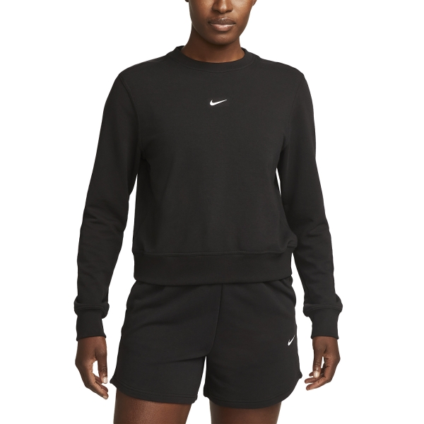 Women's Fitness & Training Shirt and Hoodie Nike DriFIT One Crew Sweathshirt  Black/White FB5125010
