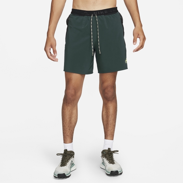 Nike Dri-FIT Second Sunrise 7in Pantaloncini - Deep Jungle/Black/Luminuos Green