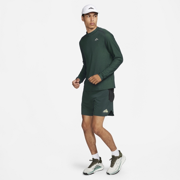 Nike Dri-FIT Second Sunrise 7in Pantaloncini - Deep Jungle/Black/Luminuos Green