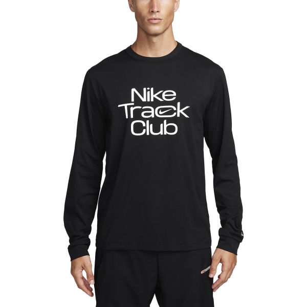Men's Running Shirt Nike Nike Hyverse Track Club Shirt  Black/Summit White  Black/Summit White 