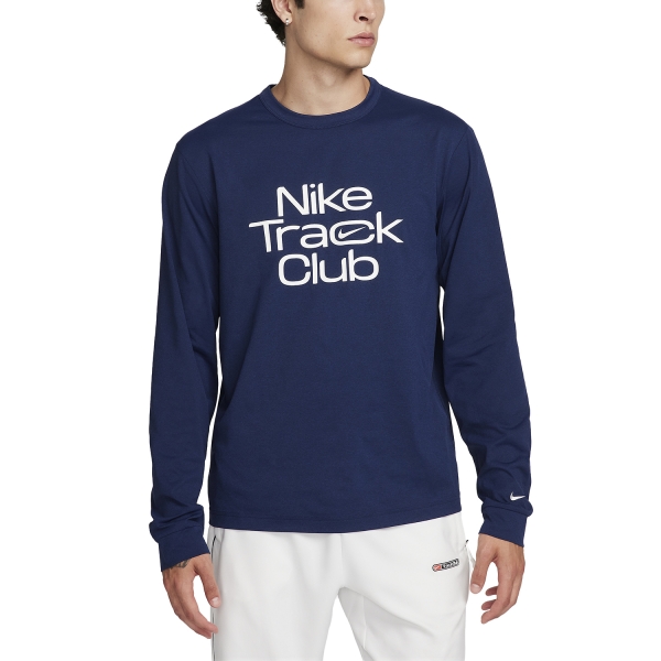 Men's Running Shirt Nike Nike Hyverse Track Club Shirt  Midnight Navy/Summit White  Midnight Navy/Summit White 