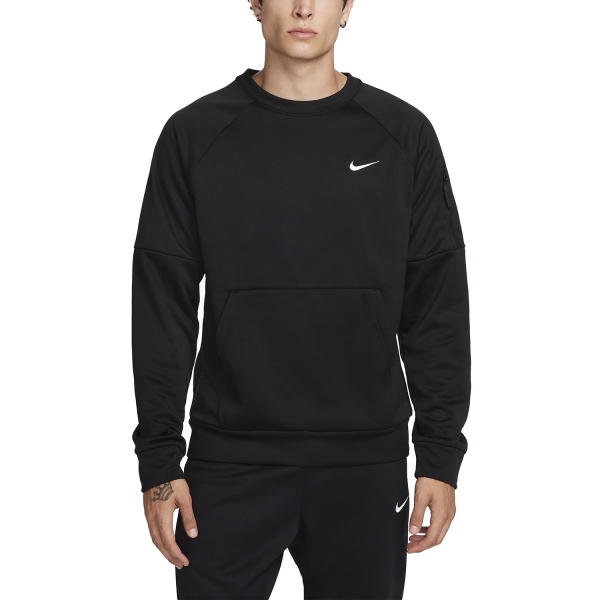 Camisa Entrenamiento Hombre Nike Nike ThermaFIT Crew Camisa  Black/White  Black/White 