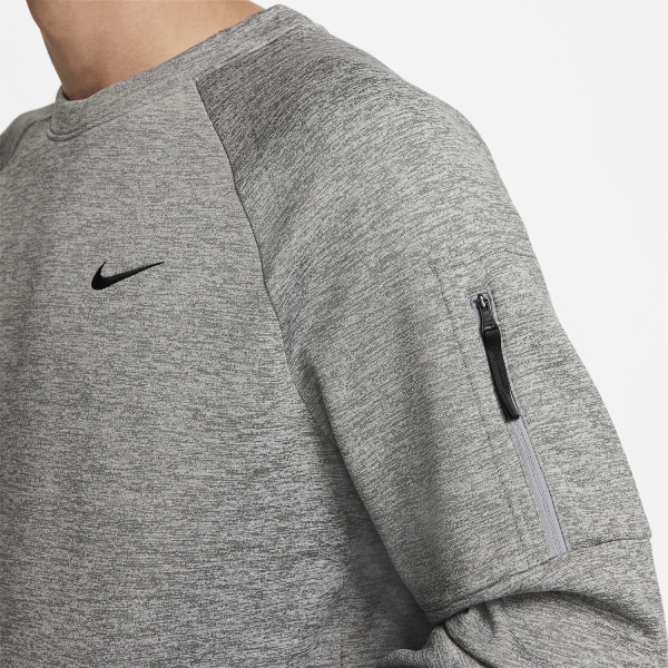 Nike Therma-FIT Crew Shirt - Dark Grey Heather/Heather/Black