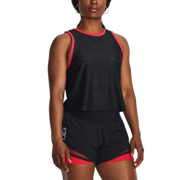 Top Running Mujer Under Armour Run Everywhere Top  Black/Beta/Reflective 13818440001