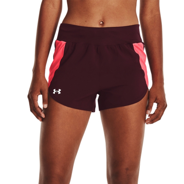 Women's Running Shorts Under Armour Fly By Elite 3in Shorts  Red/Black 13733280600