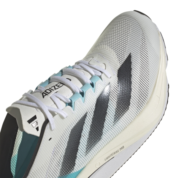 adidas adizero Boston 12 - FTW White/Core Black/Light Aqua