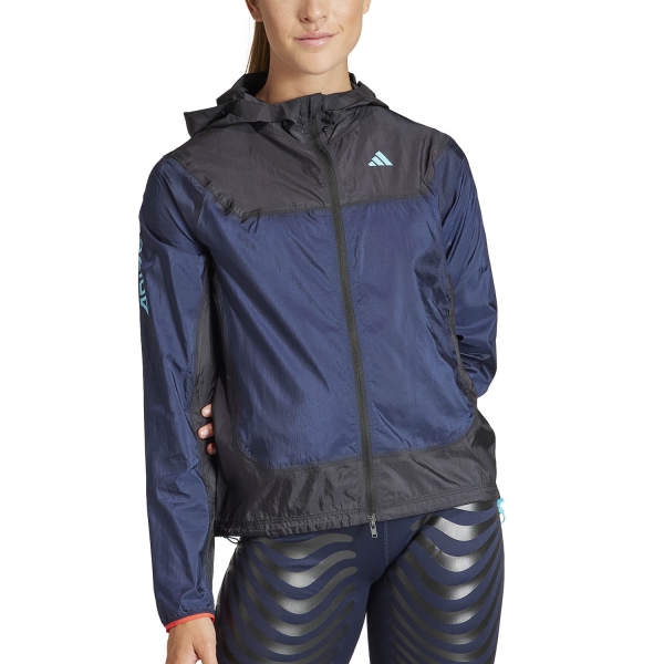 Women's Running Jacket adidas adizero Jacket  Black/Legend Ink IM4165