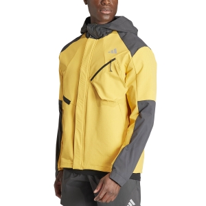 Adidas yellow running 2025 jacket