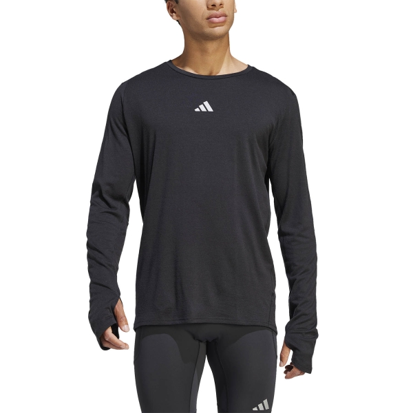 Men's Running Shirt adidas adidas Ultimate Conquer The Elements Shirt  Black  Black 