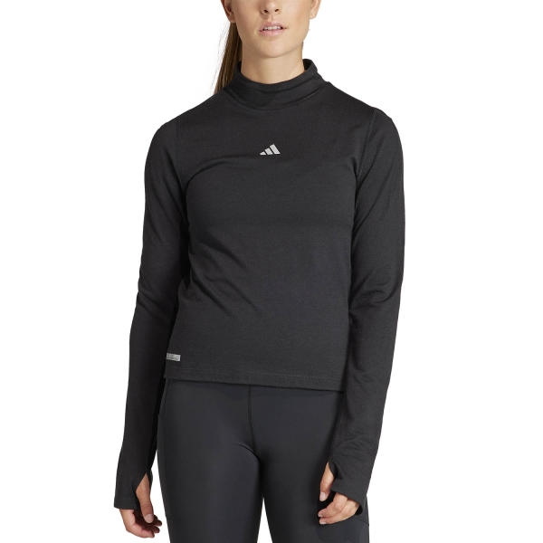 Camisa Running Mujer adidas Ultimate Merinol Camisa  Black IB6379