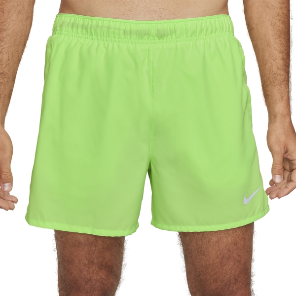 Men's Running Shorts Nike Nike Challenger 5in Shorts  Lime Blast/Reflective Silver  Lime Blast/Reflective Silver 