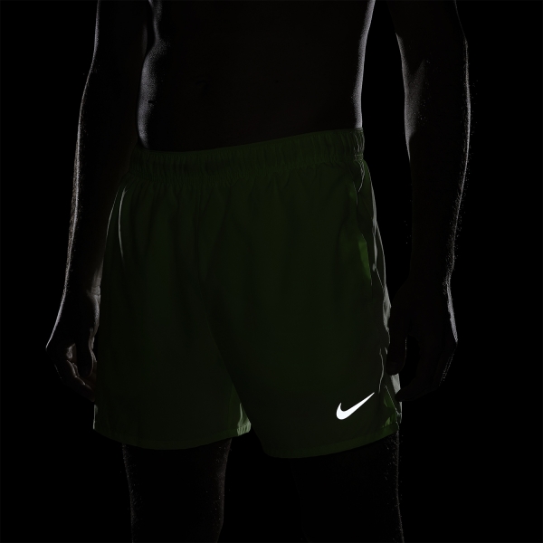 Nike Challenger 5in Shorts - Lime Blast/Reflective Silver