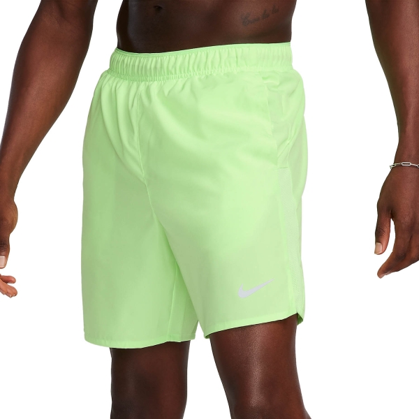 Men's Running Shorts Nike Nike Challenger Logo 7in Shorts  Lime Blast/Reflective Silver  Lime Blast/Reflective Silver 