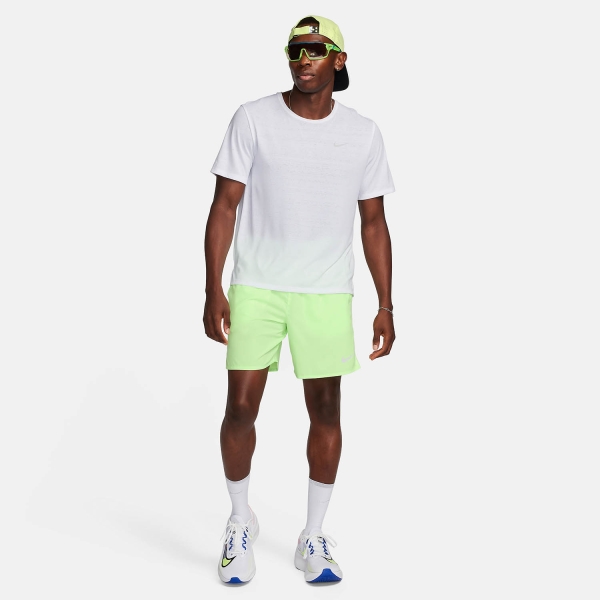 Nike Challenger Logo 7in Shorts - Lime Blast/Reflective Silver
