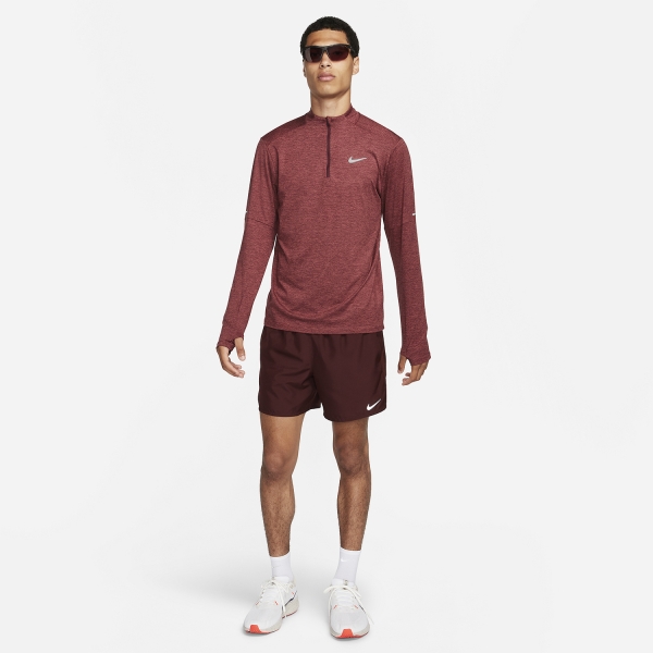 Nike Dri-FIT Element Logo Shirt - Night Maroon/Cedar/Heather/Reflective Silver