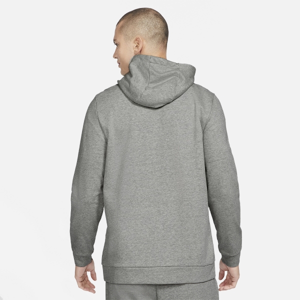 Nike Dri-FIT Logo Hoodie - Dark Grey Heather/Black