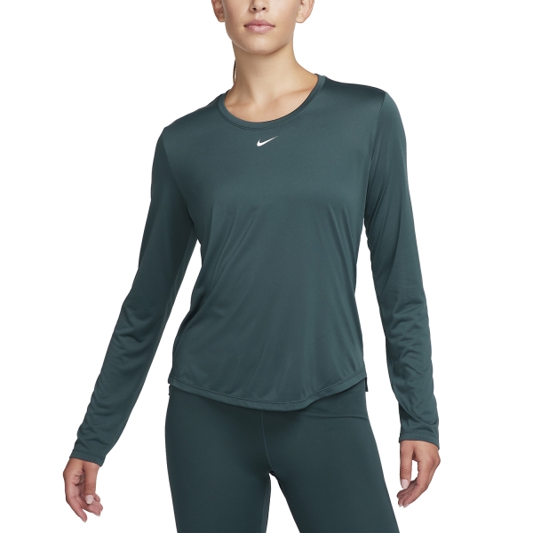 Camisa y Sudadera Fitness y Training Mujer Nike Nike DriFIT One Camisa  Deep Jungle/White  Deep Jungle/White 