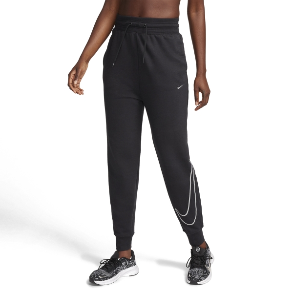 Pants e Tights Fitness e Training Donna Nike DriFIT One Pantaloni  Black/Metallic Silver FB5575010