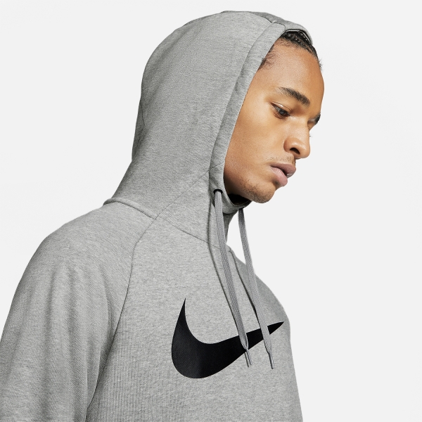 Nike Dri-FIT Swoosh Sudadera - Dark Grey Heather/Black