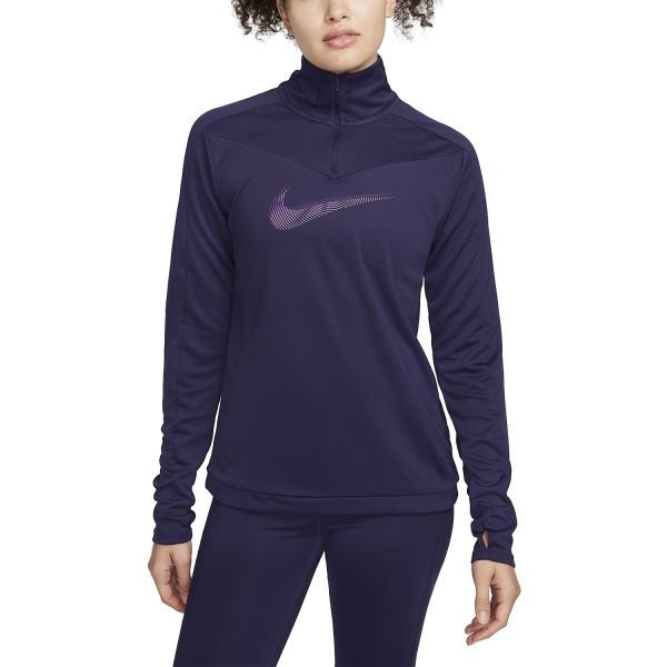 Women's Running Shirt Nike DriFIT Swoosh Pacer Shirt  Purple Ink/Disco Purple FB4687555