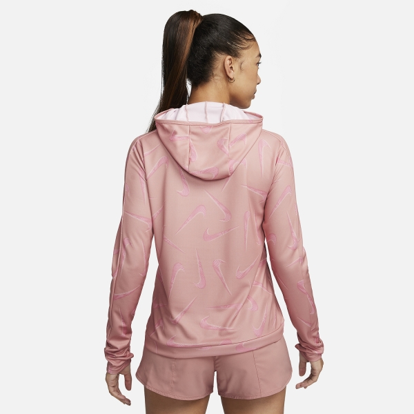 Nike Dri-FIT Swoosh Printed Pacer Shirt - Red Stardust/Reflective Silver