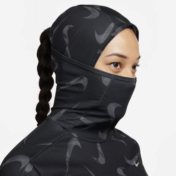 Nike Dri-FIT Swoosh Printed Pacer Shirt - Black/Reflective Silver