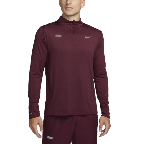 Men's Running Shirt Nike Nike Element Flash Shirt  Night Maroon/Reflective Silver  Night Maroon/Reflective Silver 