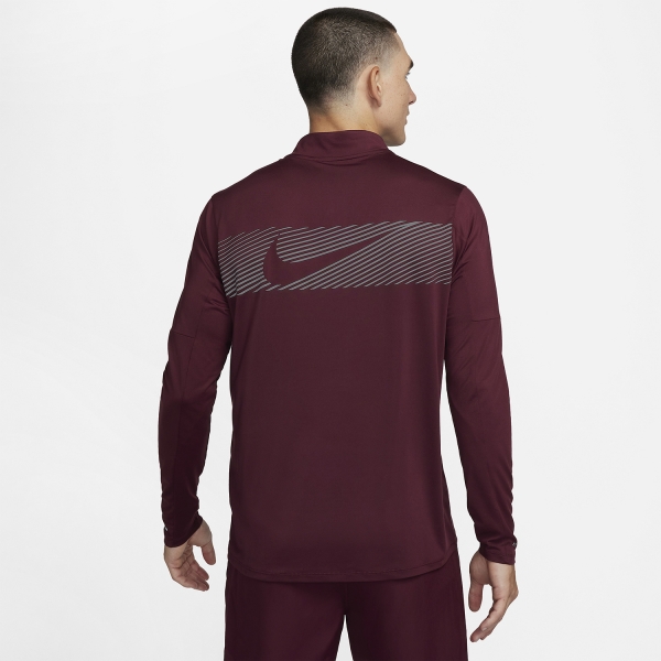 Nike Element Flash Shirt - Night Maroon/Reflective Silver