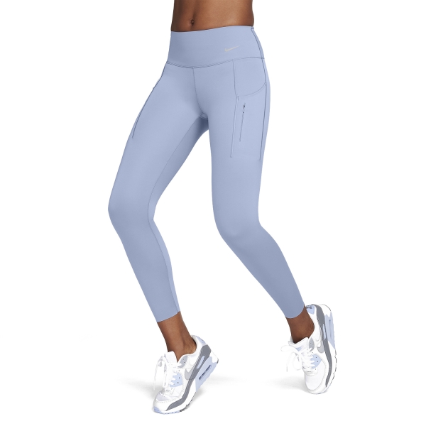 Pantalon y Tights Running Mujer Nike Nike Go Swoosh 7/8 Tights  Ashen Slate/Black  Ashen Slate/Black 