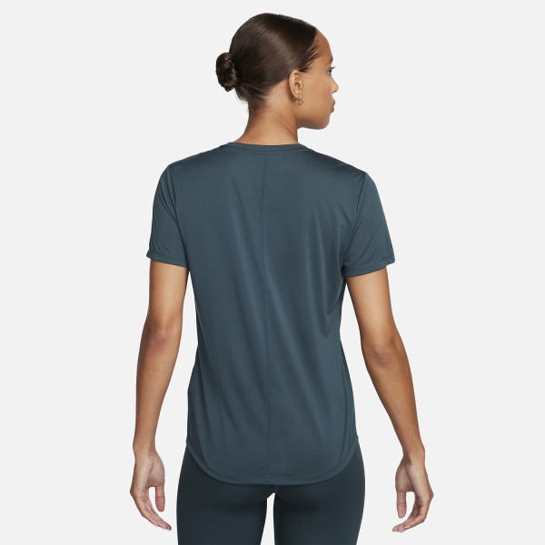 Nike One Dri-FIT Logo Camiseta - Deep Jungle/White