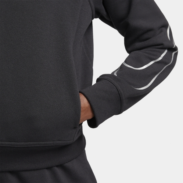 Nike Pro Dri-FIT One Hoodie - Black/Metallic Silver