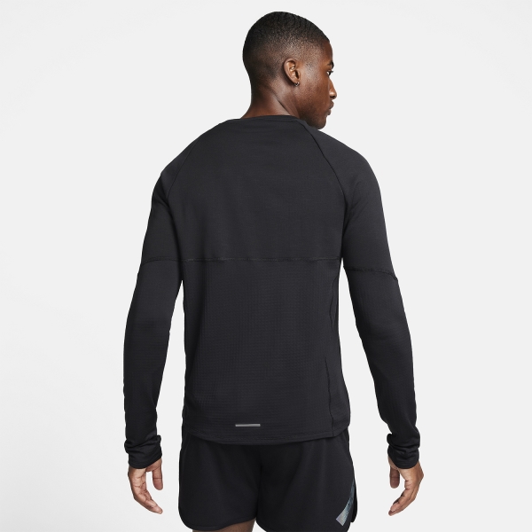 Nike Therma-FIT Crew Maglia - Black/Reflective Silver