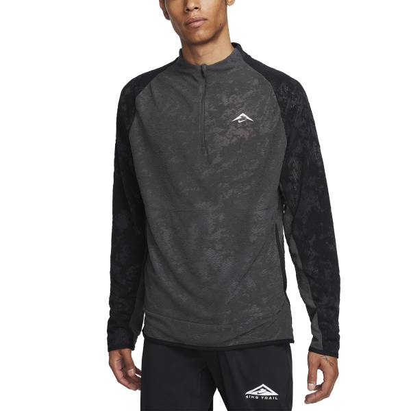 Men's Running Shirt Nike Trail Shirt  Anthracite/Black/White FB7535060