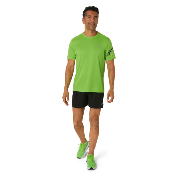 Asics Icon T-Shirt - Electric Lime/French Blue