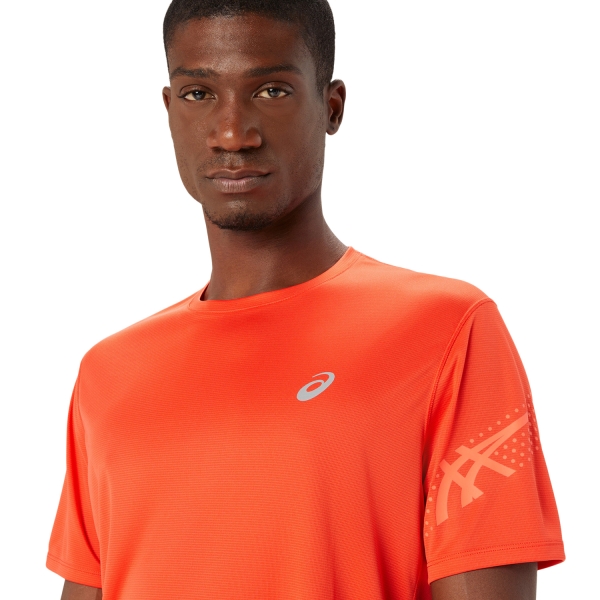 Asics Icon Camiseta - True Red/Sunrise Red