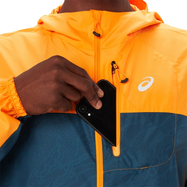 Asics Fujitrail Windbreaker Chaqueta - Fellow Yellow/Magnetic Blue