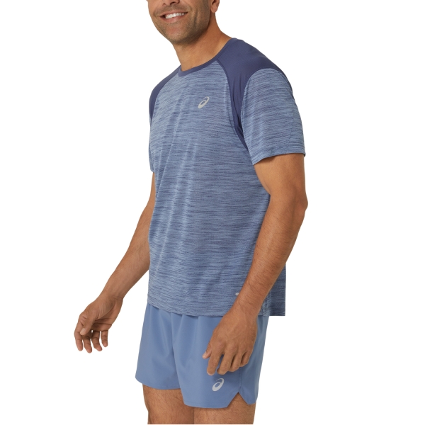 Men's Running T-Shirt Asics Road TShirt  Denim Blue/Thunder Blue 2011C992400